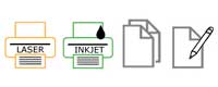 Disse A4-etiketter kan anvendes til både laser- og inkjetprintere, kopiering og er til at skrive på