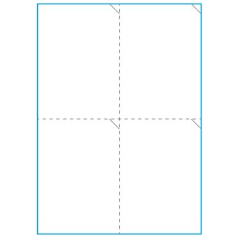 A4-4 perf., 4 Utstansede etiketter/ark, 105,0 x 147,6 mm, hvit matt, 100 ark - 
