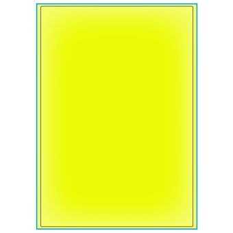 A4-1 gul neon, 1 Utstansede etiket/ark, 199,6 x 289,0 mm, 100 ark - Etiketter i ark for skrivere