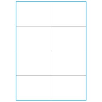 A4-8 slids, 8 Utstansede etiketter/ark, 105,0 x 73,8 mm, hvit matt, 100 ark - 