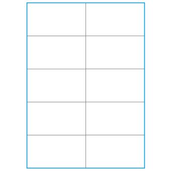 A4-10 slids, 10 Utstansede etiketter/ark, 105,0 x 59,1 mm, hvit matt, 100 ark - 