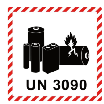 UN etikett 120 x 110 mm, hvitt, permanent lim, 250 st. - Faremerker