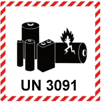 UN etikett 120,00 x 110,00 mm, hvitt, permanent lim, 250 stk. - Faremerker