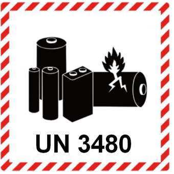 UN etikett 120 x 110 mm, hvitt, permanent lim, 250 stk. - Faremerker