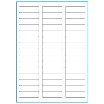 A4-45, 45 Utstansede etiketter/ark, 58,0 x 17,8 mm, hvit matt, 100 ark - A-4 etiketter, hvit matt