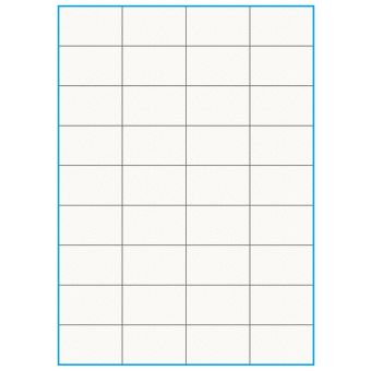 A4-36 slids, 100% resirkulert, 36 Utstansede etiketter/ark, 52,5 x 32,8 mm, off-white / matt, 75 ark - Etiketter i ark for skrivere