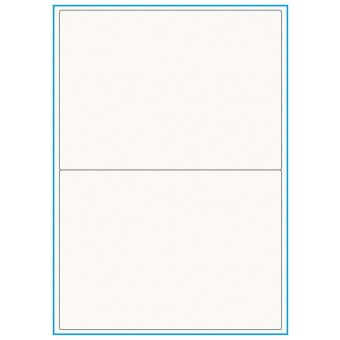 A4-2, 100% resirkulert 2 Utstansede etiketter/ark, 199,6 x 143,5 mm, off-white / matt , A5, 75 ark - Etiketter i ark for skrivere