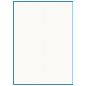 A4-2-lang slids, 100% resirkulert 2 Utstansede etiketter/ark, 105,00 x 295,3 mm, off-white / matt , 75 ark - Etiketter i ark for skrivere