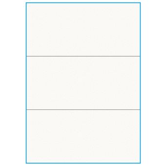 A4-3 slids, 100% resirkulert, 3 Utstansede etiketter/ark, 210,0 x 98,4 mm, off-white / matt, 75 ark - Etiketter i ark for skrivere