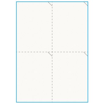 A4-4 perf., 100% resirkulert 4 Utstansede etiketter/ark, 105,0 x 147,6 mm, off-white / matt, 75 ark - Etiketter i ark for skrivere