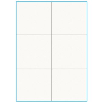 A4-6 slids, 100% resirkulert, 6 Utstansede etiketter/ark, 105,0 x 98,4 mm, off-white / matt, 75 ark - Etiketter i ark for skrivere