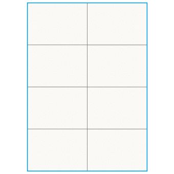 A4-8 slids, 100% resirkulert, 8 Utstansede etiketter/ark, 105,0 x 73,8 mm, off-white / matt, 75 ark - Etiketter i ark for skrivere