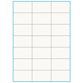 A4-21 slids, 100% resirkulert, 21 Utstansede etiketter/ark, 70,0 x 42,2 mm, off-white / matt, 75 ark - Etiketter i ark for skrivere