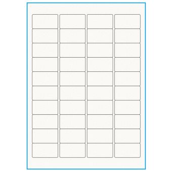 A4-40, 100% resirkulert 40 Utstansede etiketter/ark, 45,7 x 25,4 mm, off-white / matt, 75 ark - Etiketter i ark for skrivere