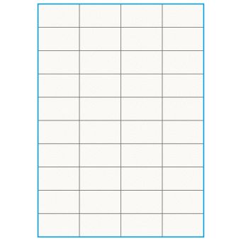 A4-40 slids, 100% resirkulert, 40 Utstanseade etiketter/ark, 52,5 x 29,5 mm, off-white / matt, 75 ark - Etiketter i ark for skrivere