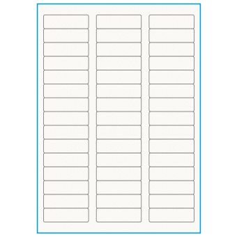 A4-45, 100% resirkulert 45 Utstansede etiketter/ark, 58,0 x 17,8 mm, off-white / matt, 75 ark - Etiketter i ark for skrivere