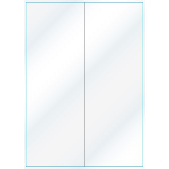 A4-2 slids, 2 Utstansede etiketter/ark, 105,00 x 295,3 mm, hvit/gloss , 100 ark - Etiketter i ark for skrivere