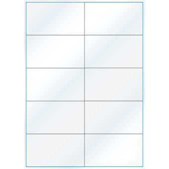 A4-10 slids, 10 Utstansede etiketter/ark, 105,0 x 59,1 mm, hvit/gloss, 100 ark - A-4 etiketter, hvit gloss