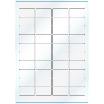 A4-40, 40 Utstansede etiketter/ark, 45,7 x 25,4 mm, hvit/gloss, 100 ark - A-4 etiketter, hvit gloss