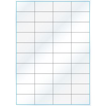 A4-40 slids, 40 Utstansede etiketter/ark, 52,5 x 29,5 mm, hvit/gloss, 100 ark - A-4 etiketter, hvit gloss