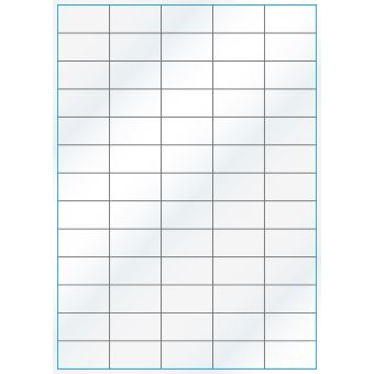 A4-65 slids, 65 Utstansede etiketter/ark, 42,0 x 22,7 mm, hvit/gloss, 100 ark - A-4 etiketter, hvit gloss