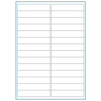 A4-28, 28 utstansede heavy duty etiketter/ark, 99,0 x 20,0 mm,  50 ark - A-4 etiketter, heavy duty