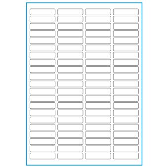 A4-84, 84 utstansede heavy duty etiketter/ark, 46,0 x 11,1 mm,  50 ark - A-4 etiketter, heavy duty