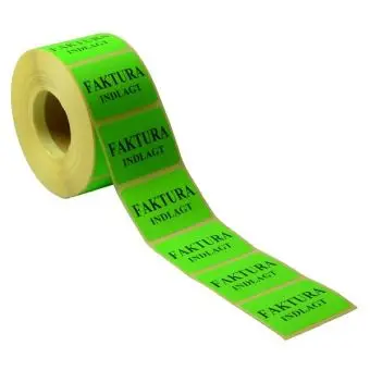 Faktura innlagt, grønn neon, 1000 stk. - Diverse
