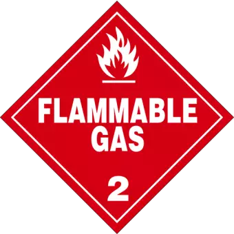 Brandfarlige gasser - Fareklasse 2 - 250 stk. - Faremerker