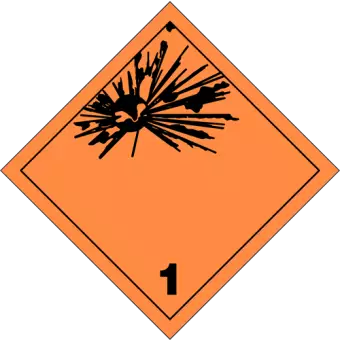 Eksplosionsfare - Fareklasse 1 - 250 stk. - Faremerker