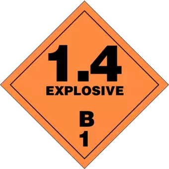 Eksplosionsfare - Fareklasse 1.4B - 250 stk. - Faremerker