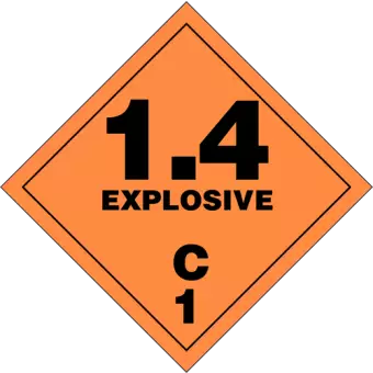 Eksplosionsfare - Fareklasse 1.4C - 250 stk. - Faremerker