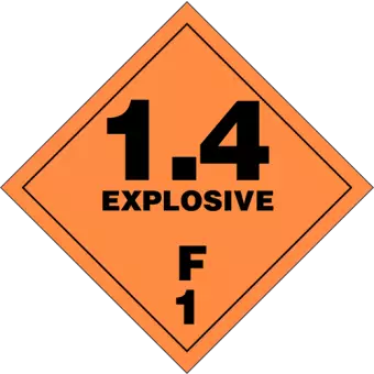Eksplosionsfare - Fareklasse 1.4F - 250 stk. - Faremerker