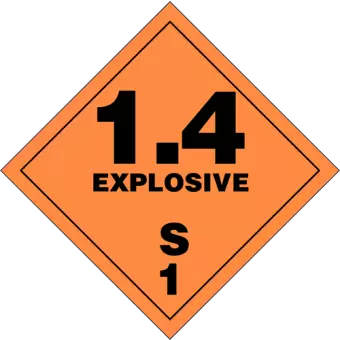Eksplosionsfare - Fareklasse 1.4S - 250 stk. - Faremerker