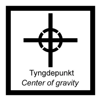 Tyngdepunkt/Center of Gravity, 250 stk. - Faremerker