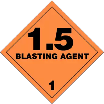 Eksplosionsfare - Fareklasse 1.5 - 250 stk. - Faremerker