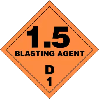 Eksplosionsfare - Fareklasse 1.5D - 250 stk. - Faremerker