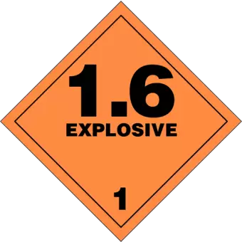 Eksplosionsfare - Fareklasse 1.6 - 250 stk. - Faremerker