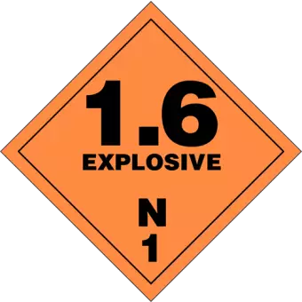 Eksplosionsfare - Fareklasse 1.6N - 250 stk. - Faremerker
