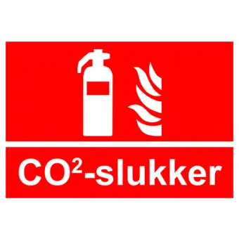 Brandskilt der indikerer CO2-slukker, ISO 7010 F001 - Brandskilte