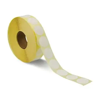 Thermoetiketter på rull, Ø25 mm - 2.500 stk. - Thermoetiketter