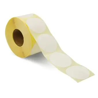 Thermoetiketter på rull, Ø 50 mm - 1.000 stk. - Thermoetiketter