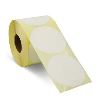 Thermoetiketter på rull, Ø 80 mm - 750 stk. - Thermoetiketter