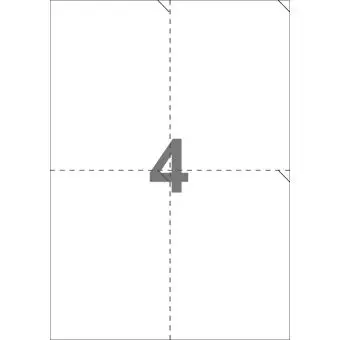 Fraktetiketter A4 ark perforeret - 105x147,6 mm - 2000 stk. - UPS Fraktetiketter ark