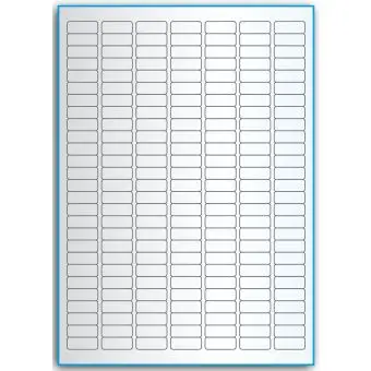 A4-189, 189 Utstansede transparente etiketter/ark, 25,4 x 10,0 mm, 50 ark - A-4 etiketter, gjennomsiktige