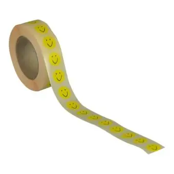 Liten Smiley, gul, Ø13 mm, 1.000 stk. - Diverse