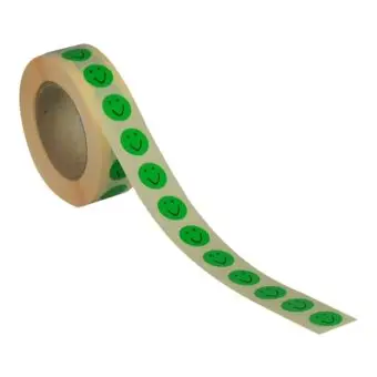 Liten Smiley, grønn, Ø13 mm, 1.000 stk. - Diverse