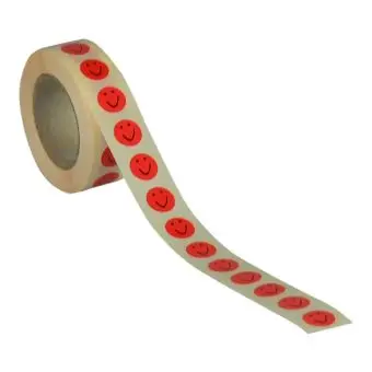 Liten Smiley, rød, Ø13 mm, 1.000 stk. - Diverse