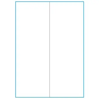 A4- 2-lang slids, 2 Utstansede etiketter/ark, 105,0 x 295,3 mm, hvit matt, 100 ark - 