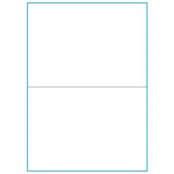 A4- 2 slids, 2 Utstansede etiketter/ark, 210,0 x 147,6  mm, hvit matt, 100 ark - 